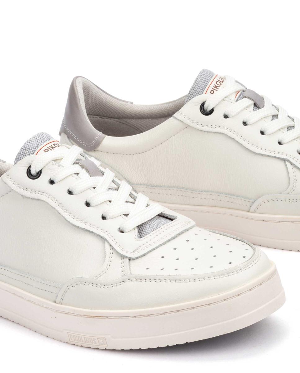 Sapatilhas em Pele - Castanho Branco-4
