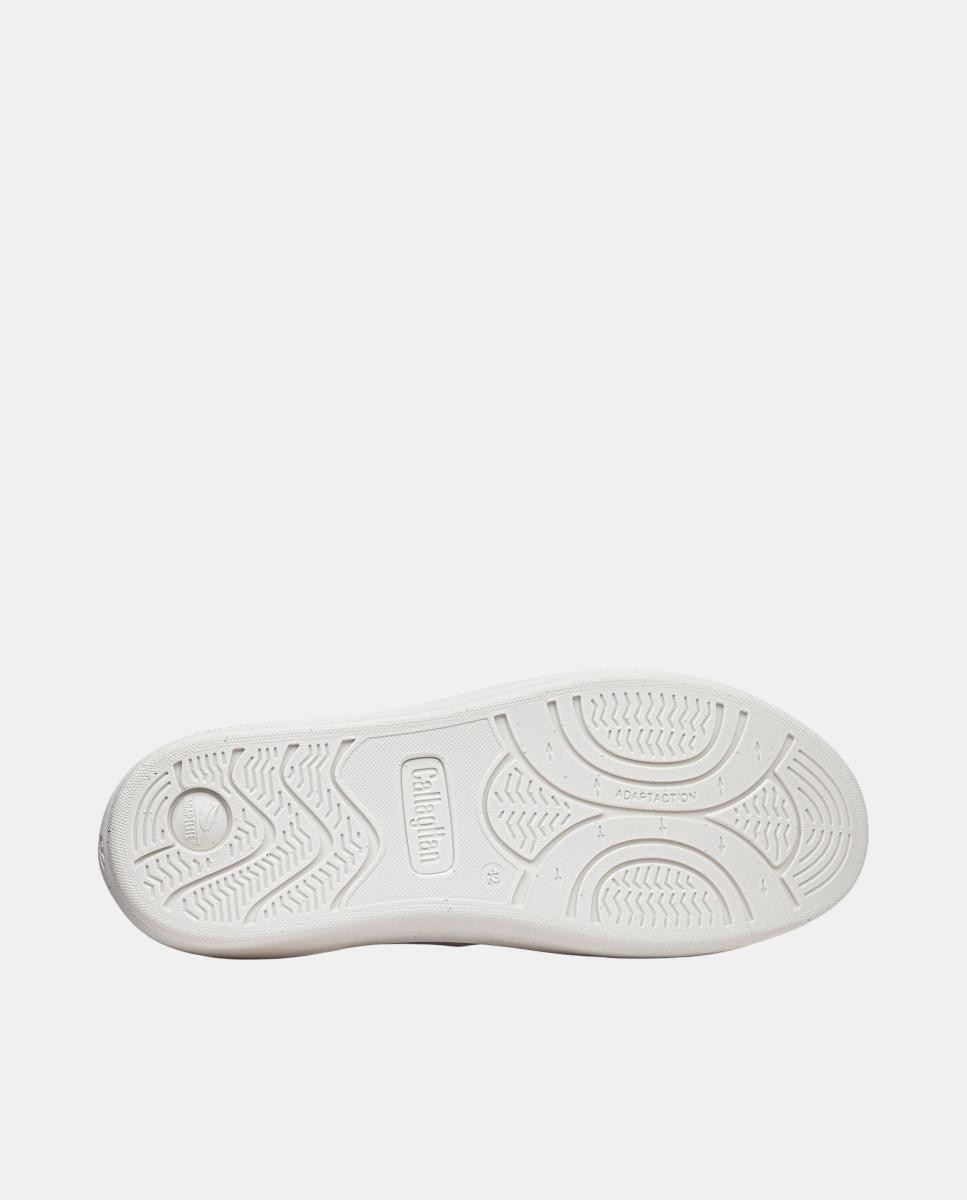 Deportivo de cordones de hombre de piel - Callaghan - Blanco Blanco-4