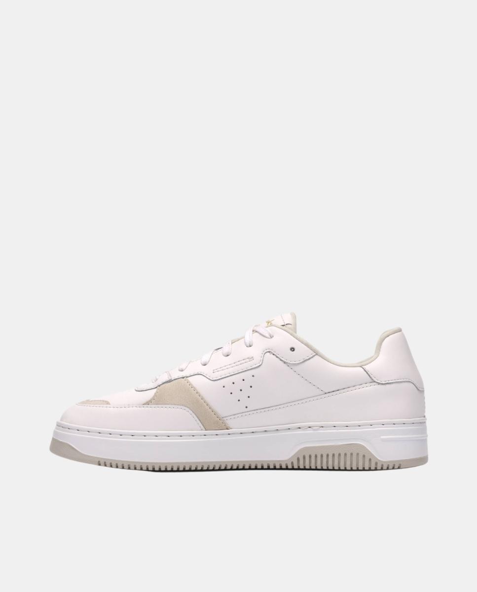 Sapatilhas Bostock Lace em Couro Untado com Sola de EVA Branco-2