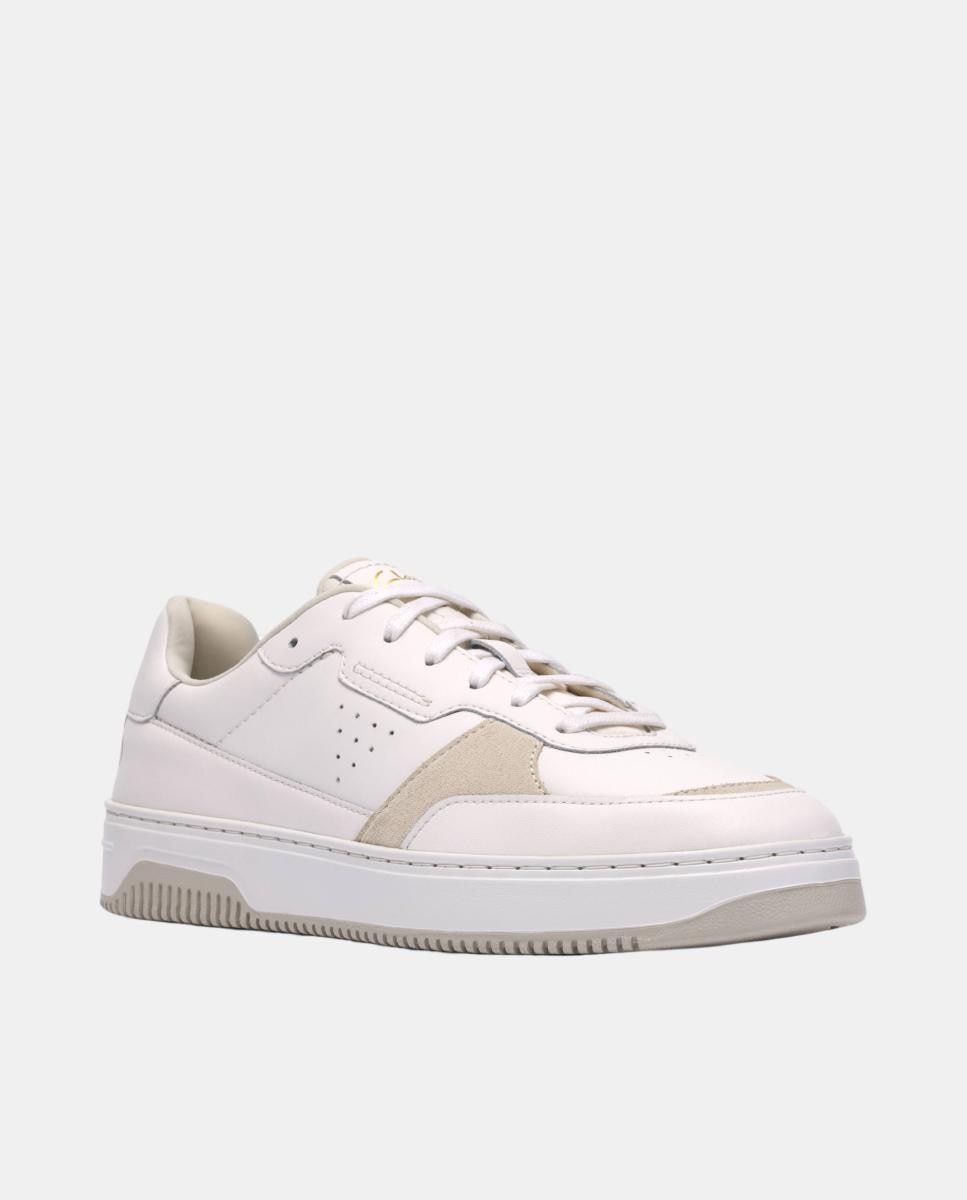 Sapatilhas Bostock Lace em Couro Untado com Sola de EVA Branco-3