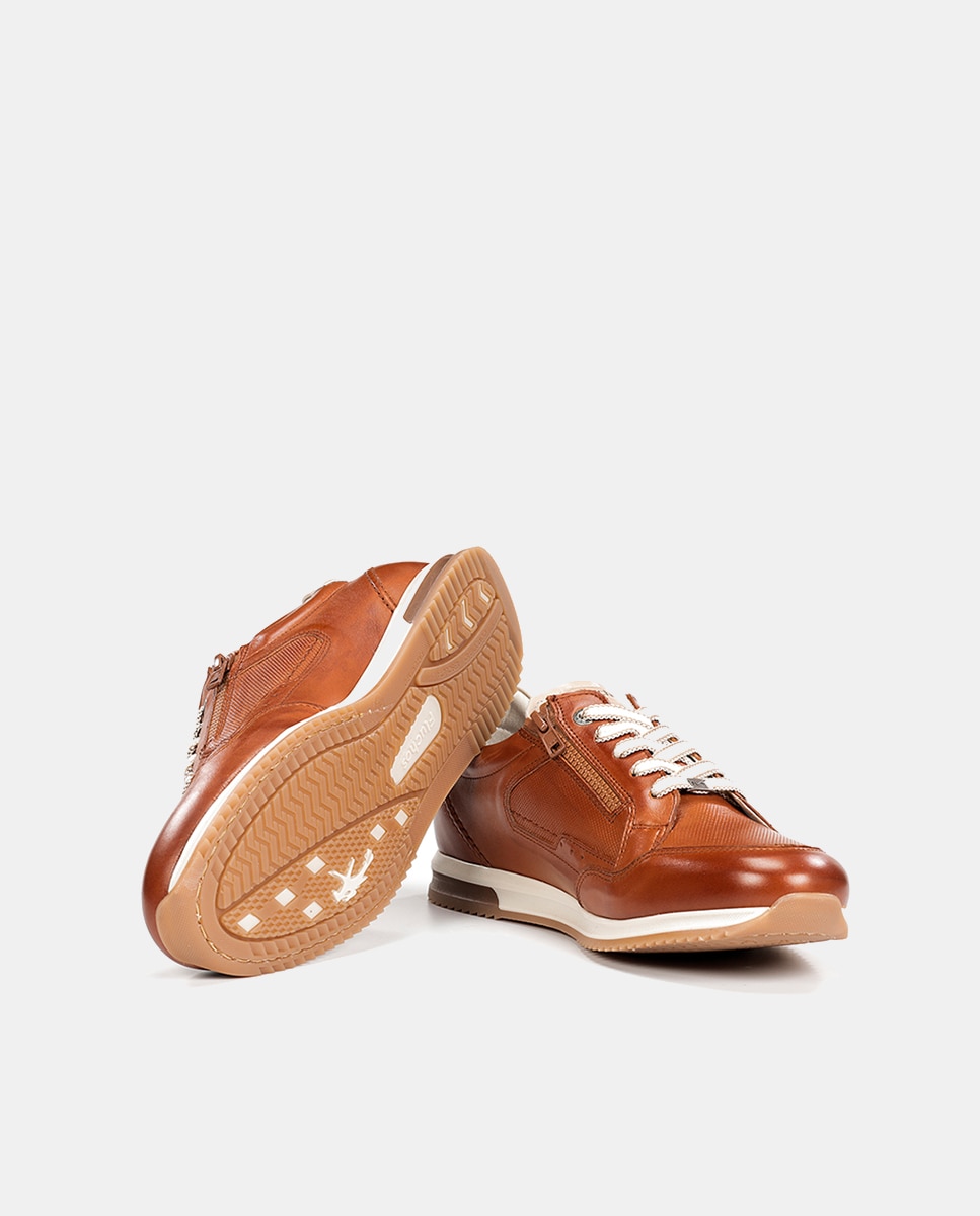 Sapatos em Pele com Fecho de Correr Couro-4