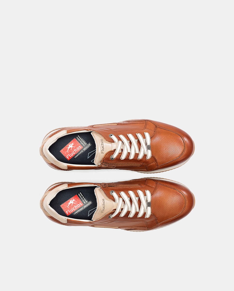 Sapatos em Pele com Fecho de Correr Couro-5