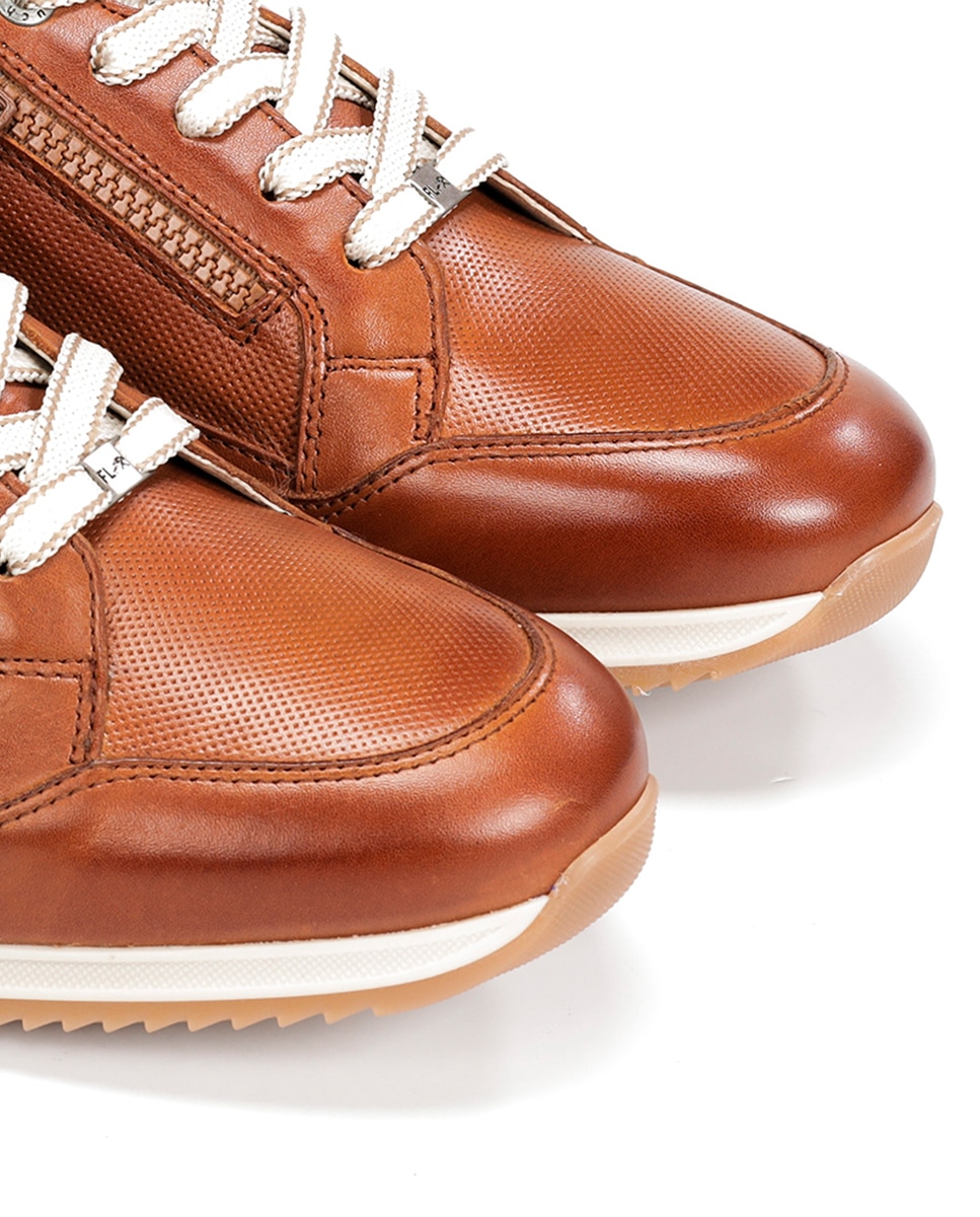 Sapatos em Pele com Fecho de Correr Couro-6