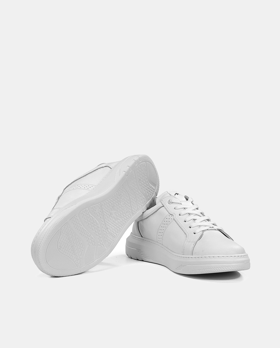Sapatos em Pele com Atacadores Branco-4