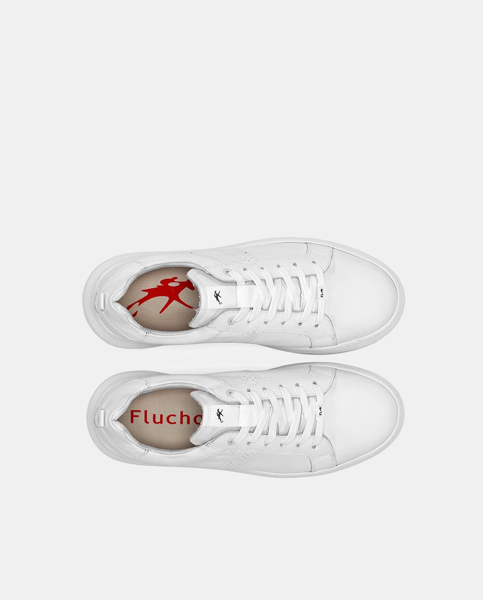 Sapatos em Pele com Atacadores Branco-5