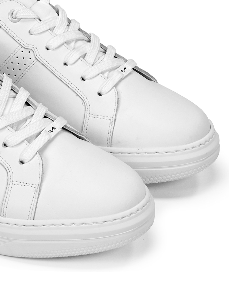 Sapatos em Pele com Atacadores Branco-6