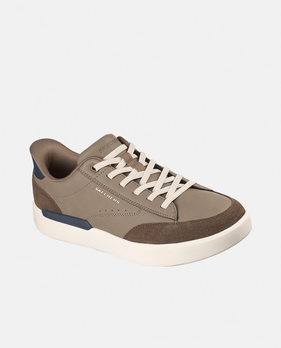 Sapatilhas Casual com Slip Ins Natural-2