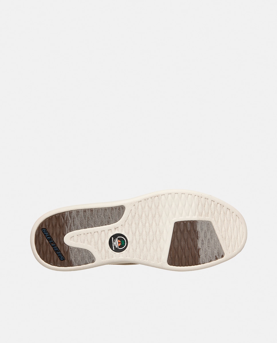 Sapatilhas Casual com Slip Ins Natural-4
