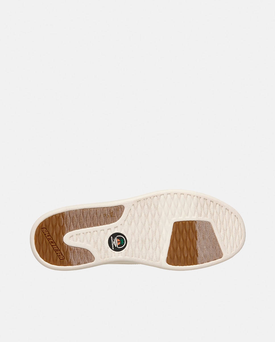 Sapatilhas Casual com Slip Ins Branco Osso-4