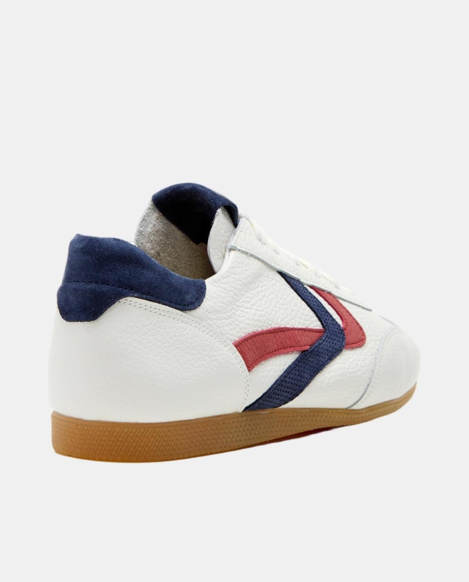 Sapatilhas de Atacadores em Pele - Branco Multicolor-2