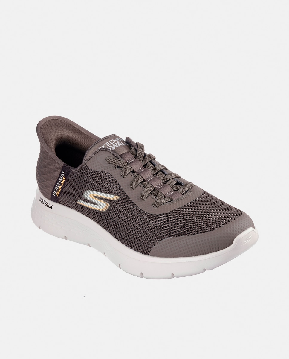 Sapatilhas Slip-in: GO WALK Flex Tipo Running Baixas Castanho-2