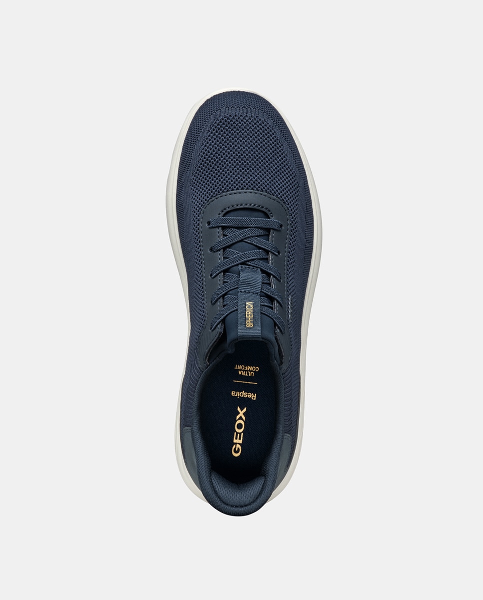 Zapatilla deportiva de caballero con calce fast-in - Geox - Azul marino Azul marino-3