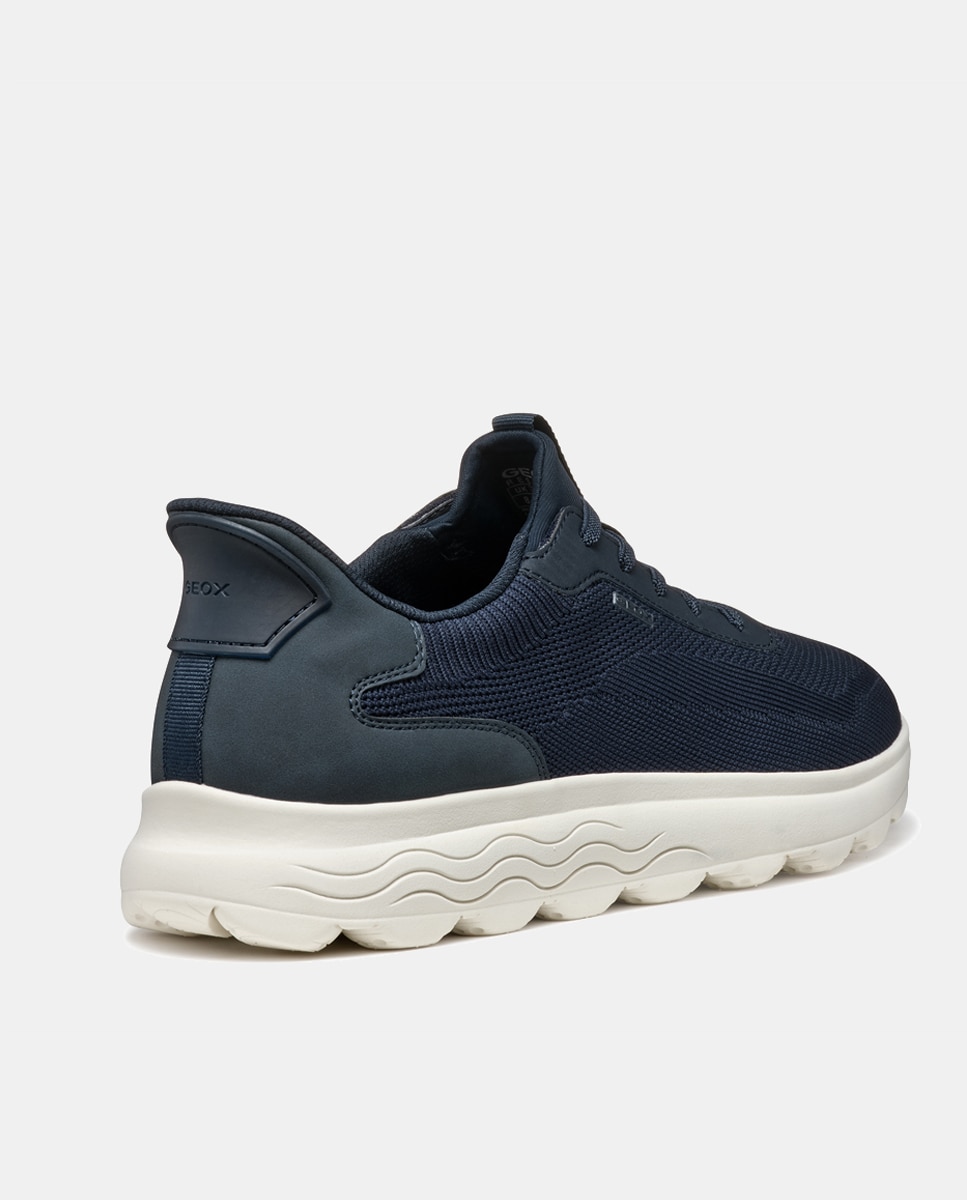 Zapatilla deportiva de caballero con calce fast-in - Geox - Azul marino Azul marino-4