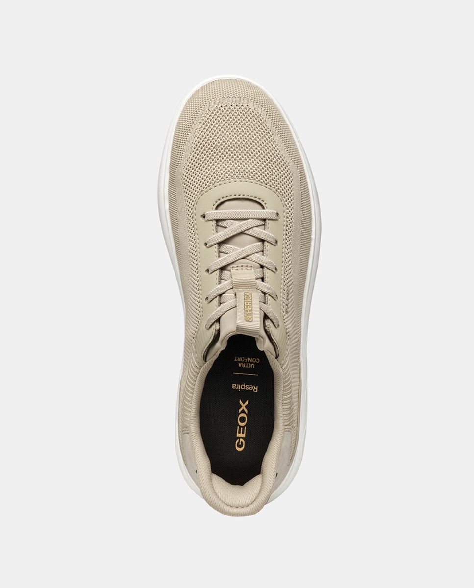 Zapatilla deportiva de caballero con calce fast-in - Geox - Natural Natural-3
