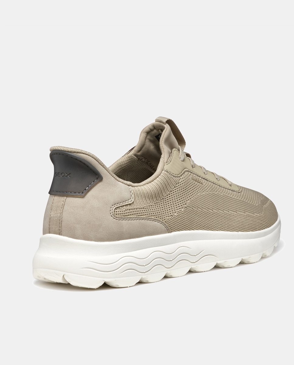 Zapatilla deportiva de caballero con calce fast-in - Geox - Natural Natural-4