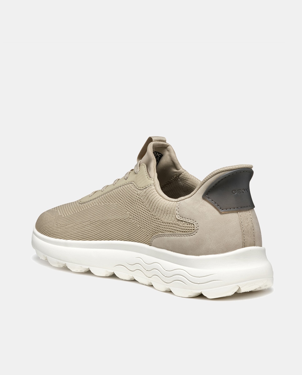 Zapatilla deportiva de caballero con calce fast-in - Geox - Natural Natural-5