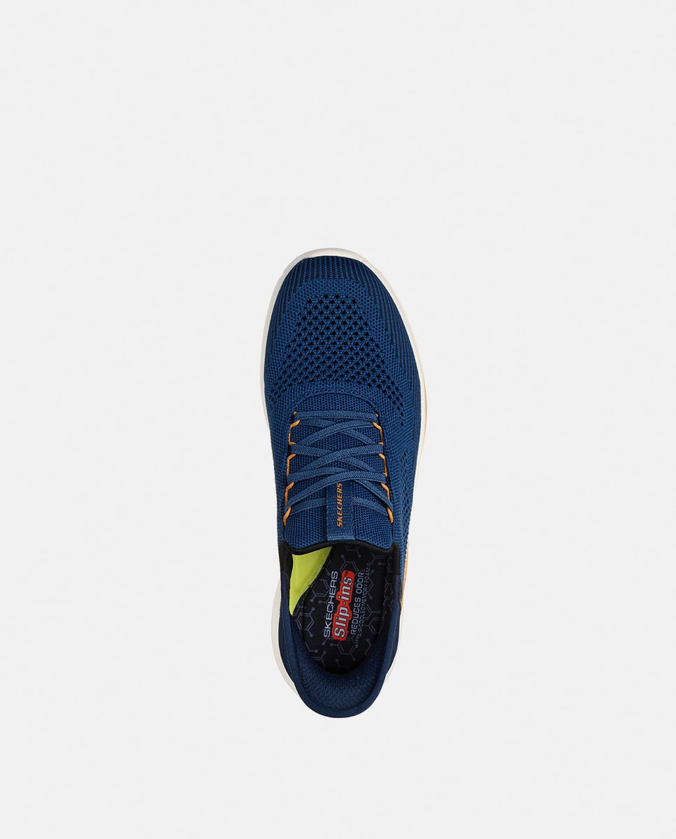 Sapatilhas Casual com Slip Ins Azul denim-4