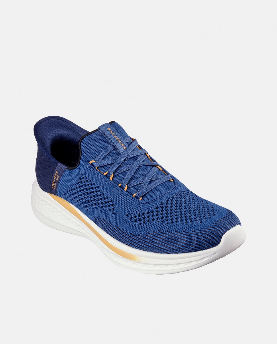 Sapatilhas Casual com Slip Ins Azul denim-5