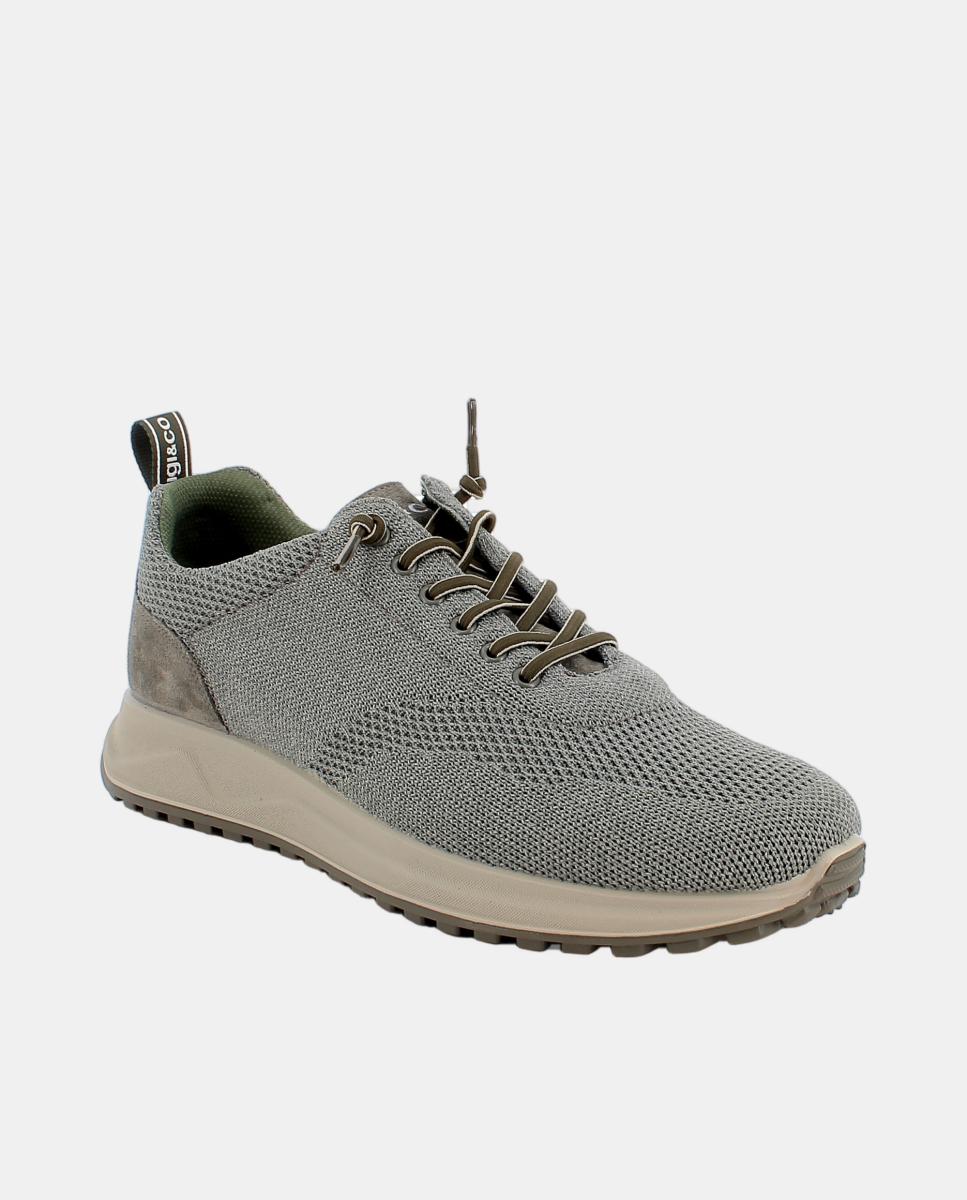 Sapatilhas em Tecido Flyknit com Fecho de Cordão Elástico e Palmilha Amovível em Pele - Verde Militar Verde-militar-2
