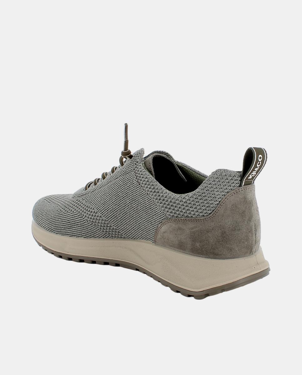 Sapatilhas em Tecido Flyknit com Fecho de Cordão Elástico e Palmilha Amovível em Pele - Verde Militar Verde-militar-3