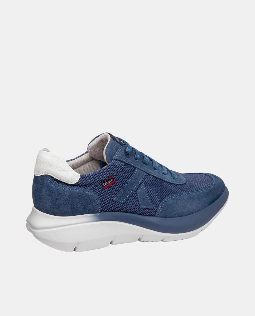 Imagen 3 de Deportivo de cordones de hombre de piel - Callaghan - Azul Océano Azul Océano