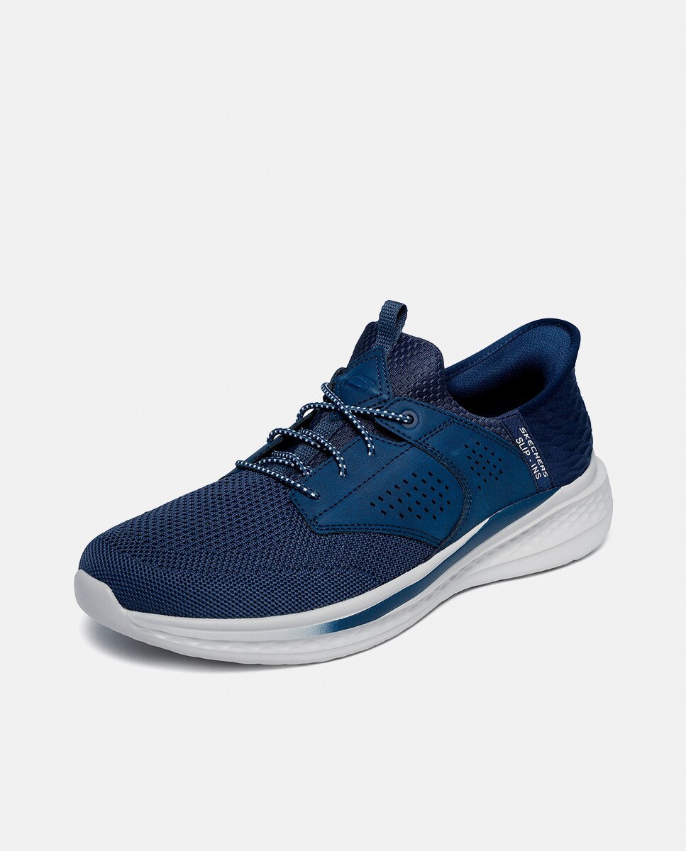 Sapatilhas Casual com Slip Ins Azul-marinho-2