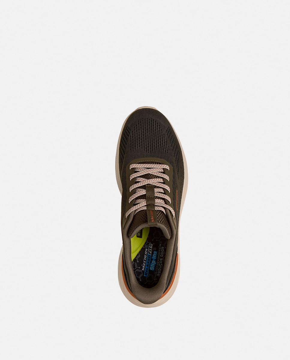 Sapatilhas Casual com Slip Ins Natural-4