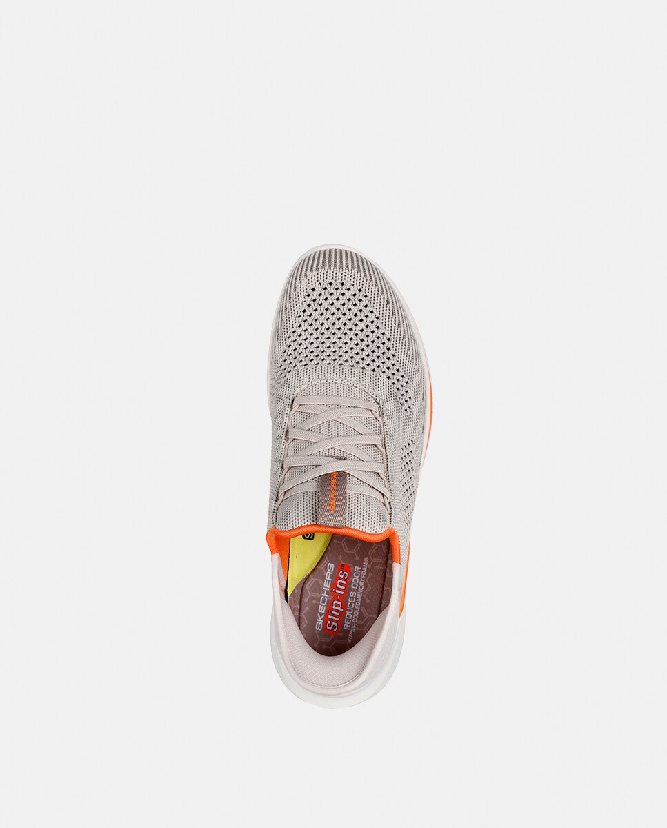 Sapatilhas Casual com Slip Ins Natural-3