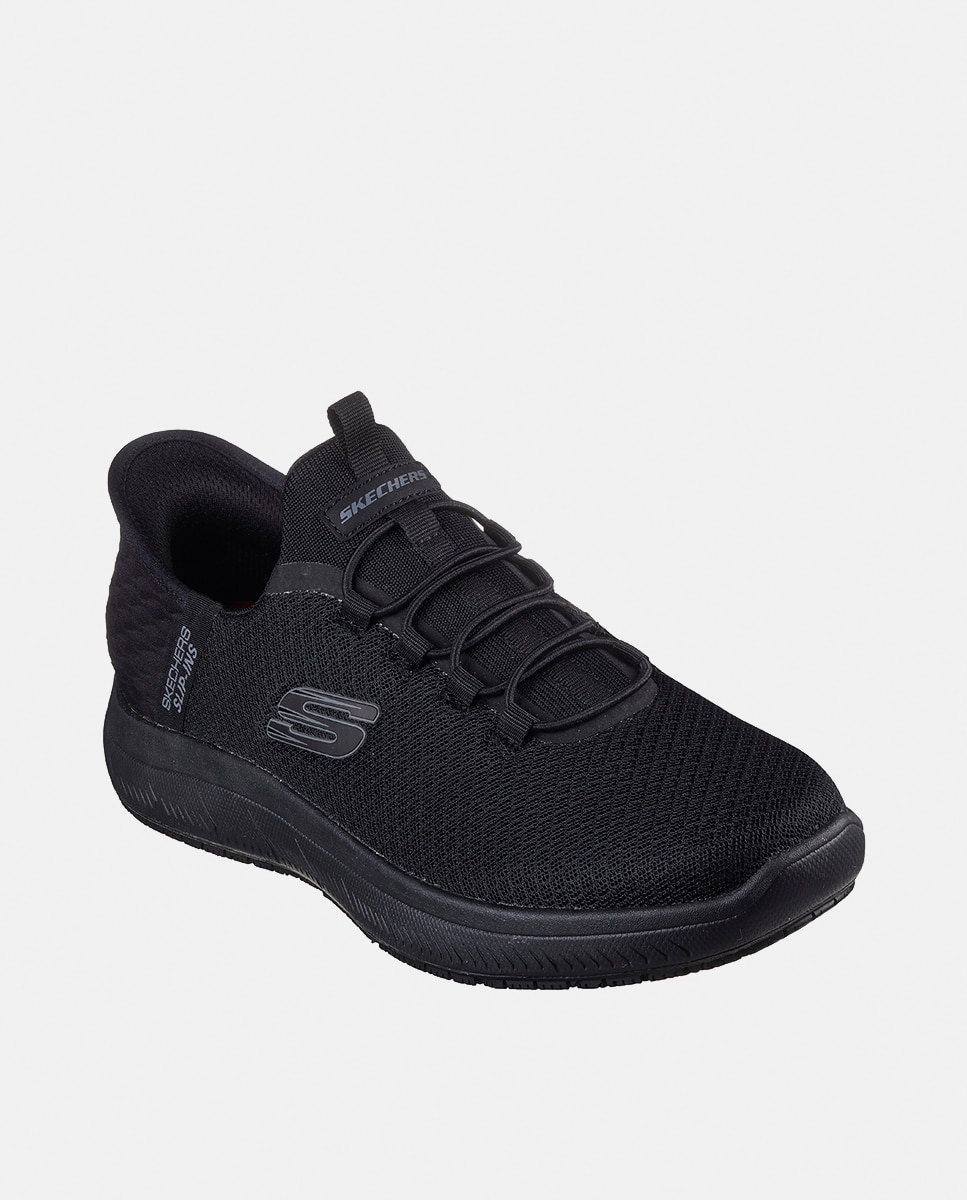 Sapatilhas com Sola Antiderrapante e Slip Ins Preto-2