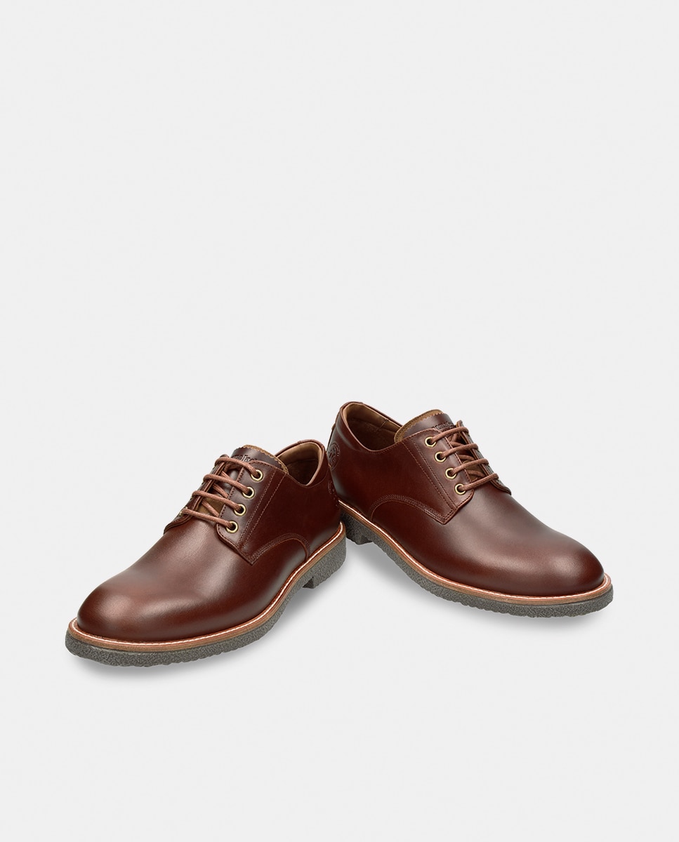 Sapatos de Atacadores em Pele com Forro em Pele Couro-2