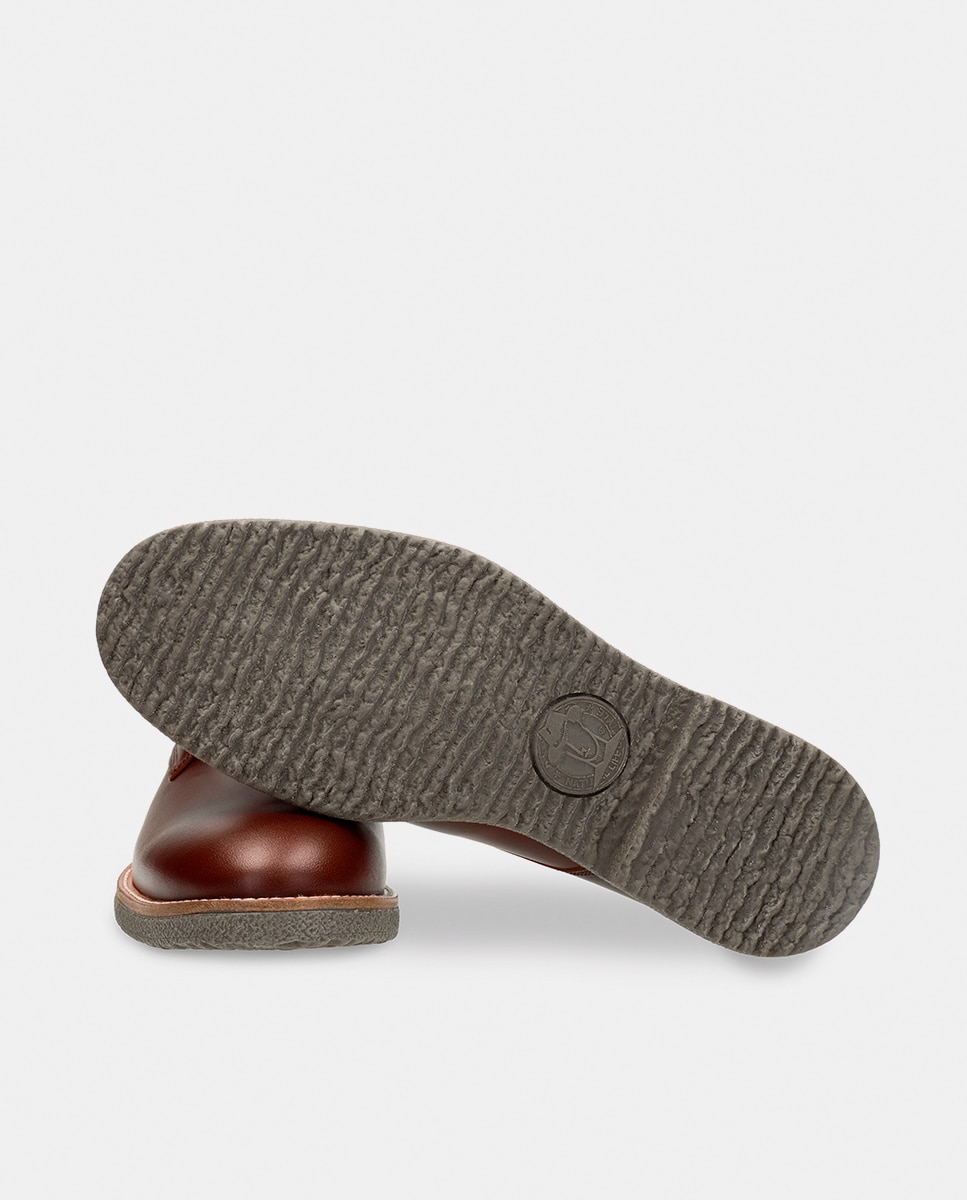 Sapatos de Atacadores em Pele com Forro em Pele Couro-4
