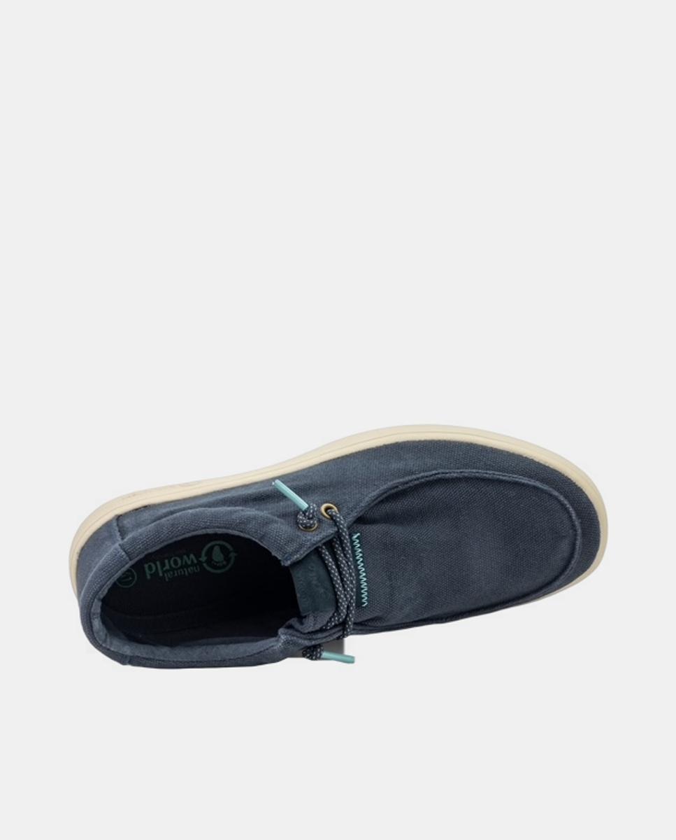 Wallabee de lona desgastado ultraligero antideslizante easy on - Natural World - Azul marino Azul marino-4
