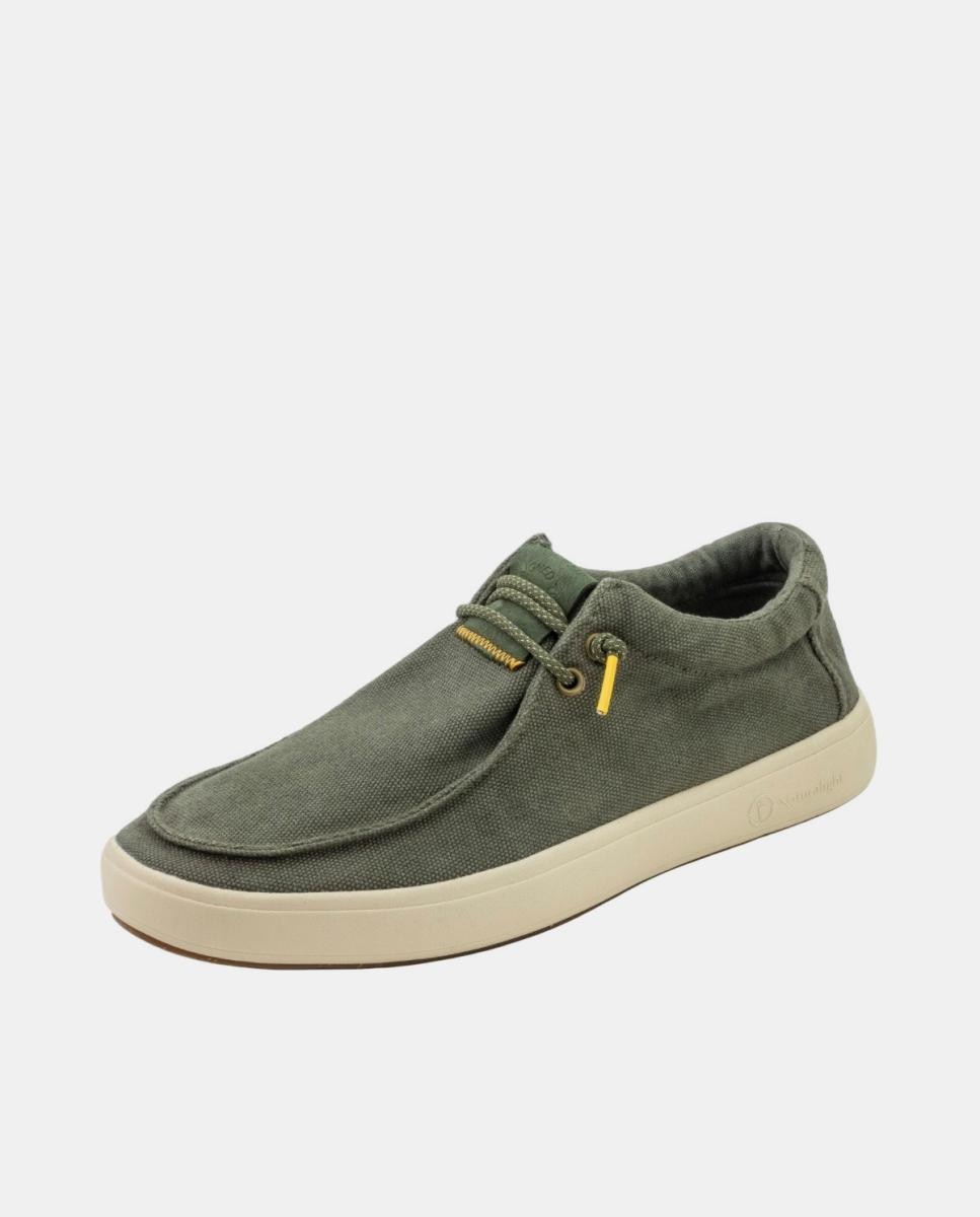 Wallabee de lona desgastado ultraligero antideslizante easy on - Natural World - Verde militar Verde militar-2