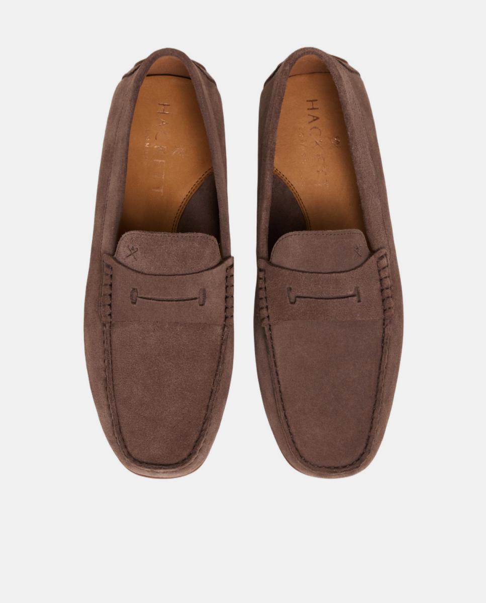 Mocassins de Camurça com Travessão Natural-2