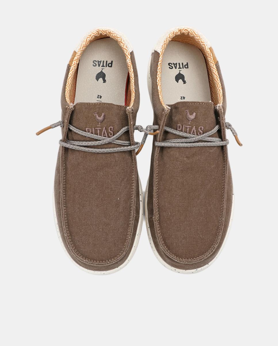 Sapatos Tipo Wallabee com Sola Antiderrapante Castanho taupe-2