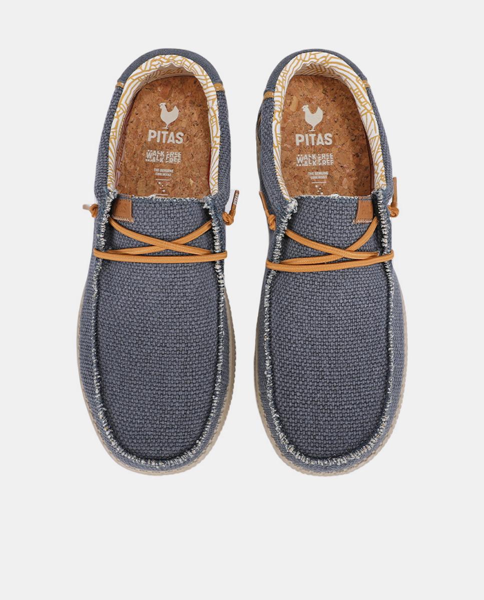 Sapatos Tipo Wallabees Ultraligeiros com Palmilha de Cortiça Azul-marinho-4