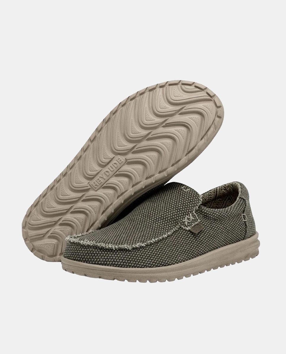 Mocassins Mikka Braided em Algodão Orgânico Caqui-3