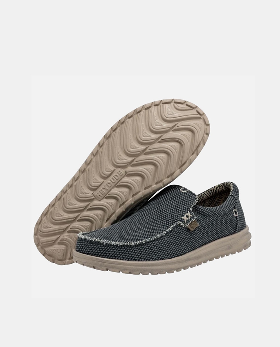 Imagen 3 de Mocasines Mikka Braided hombre en algodón orgánico - Azul Azul
