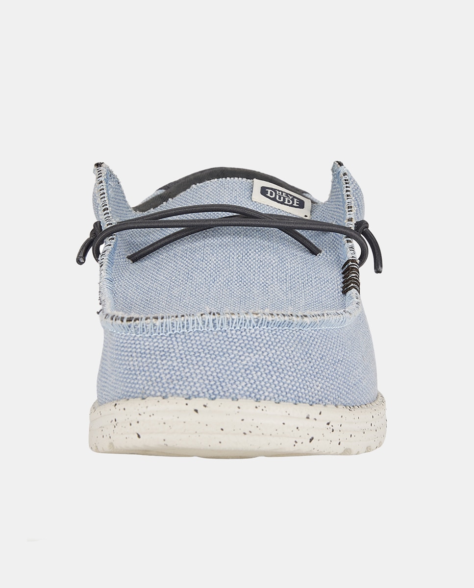 Sapatos de Atacadores Wally Coastline Jute em Têxtil Azul-claro-4