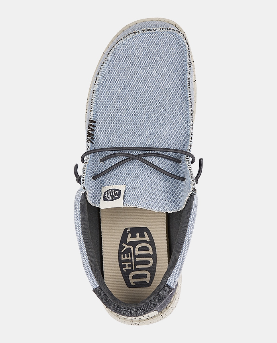 Sapatos de Atacadores Wally Coastline Jute em Têxtil Azul-claro-6
