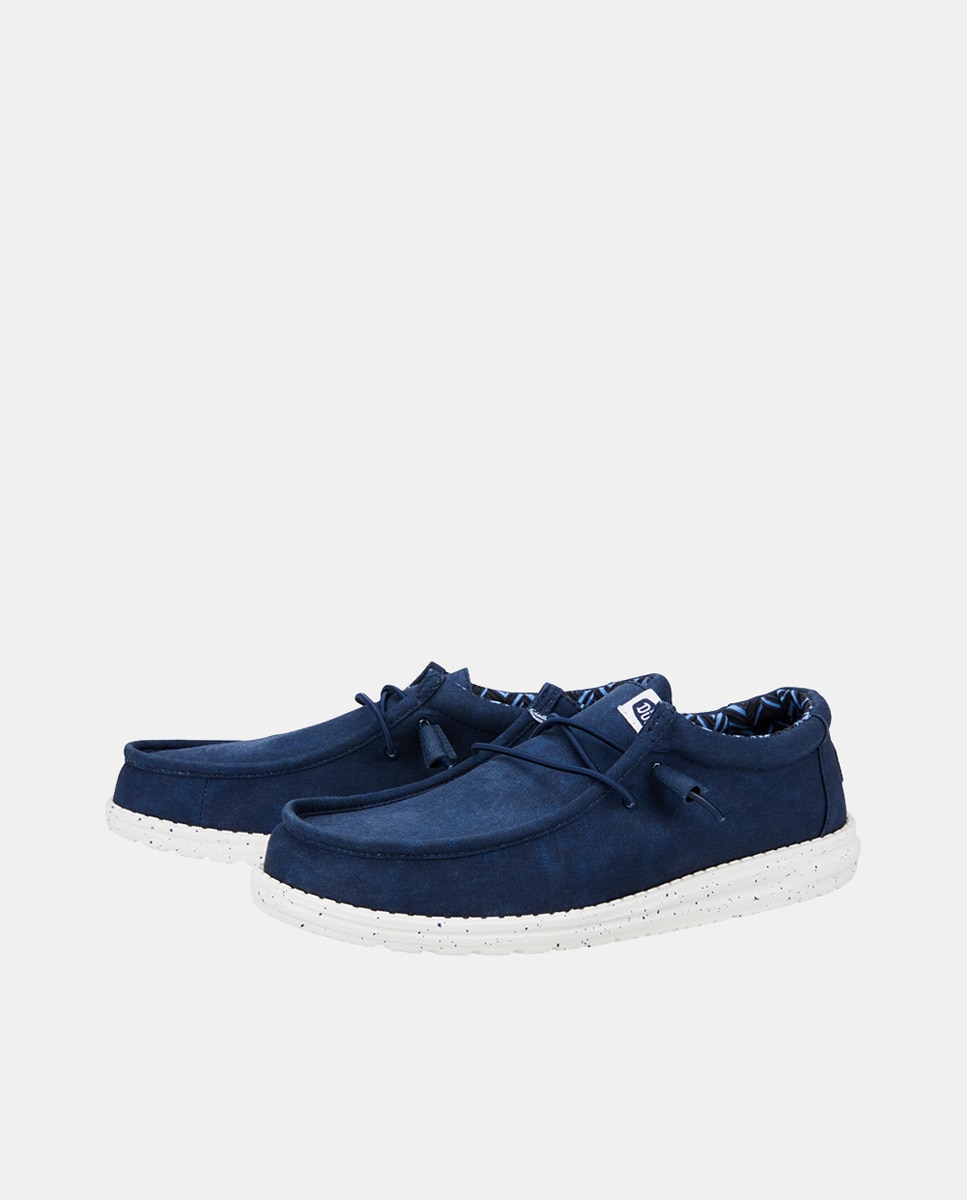 Sapatos de Atacadores Wally Canvas em Lona Azul-marinho-2