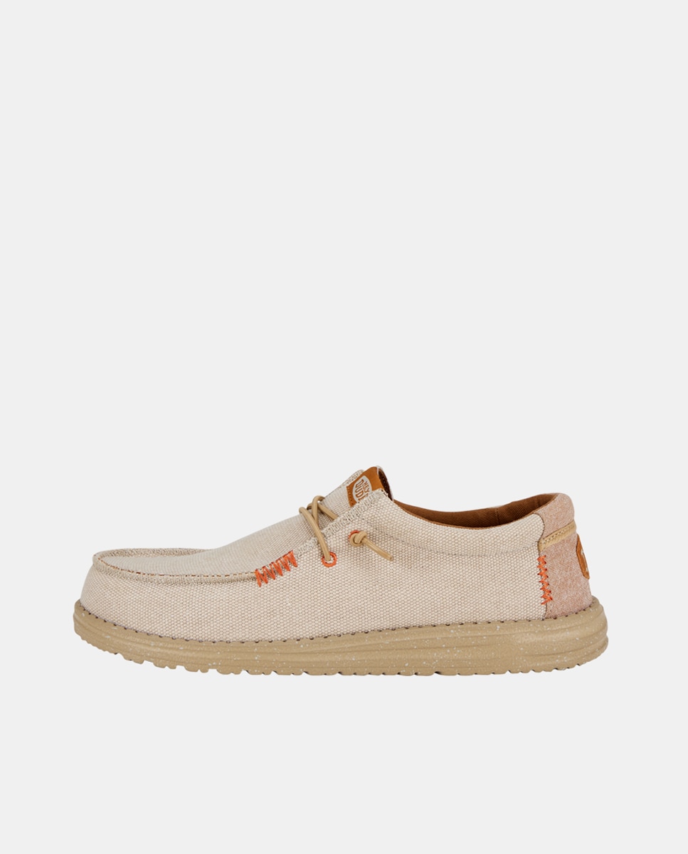 Sapatos de Atacadores Wally Coastline Jute em Têxtil Bege-1
