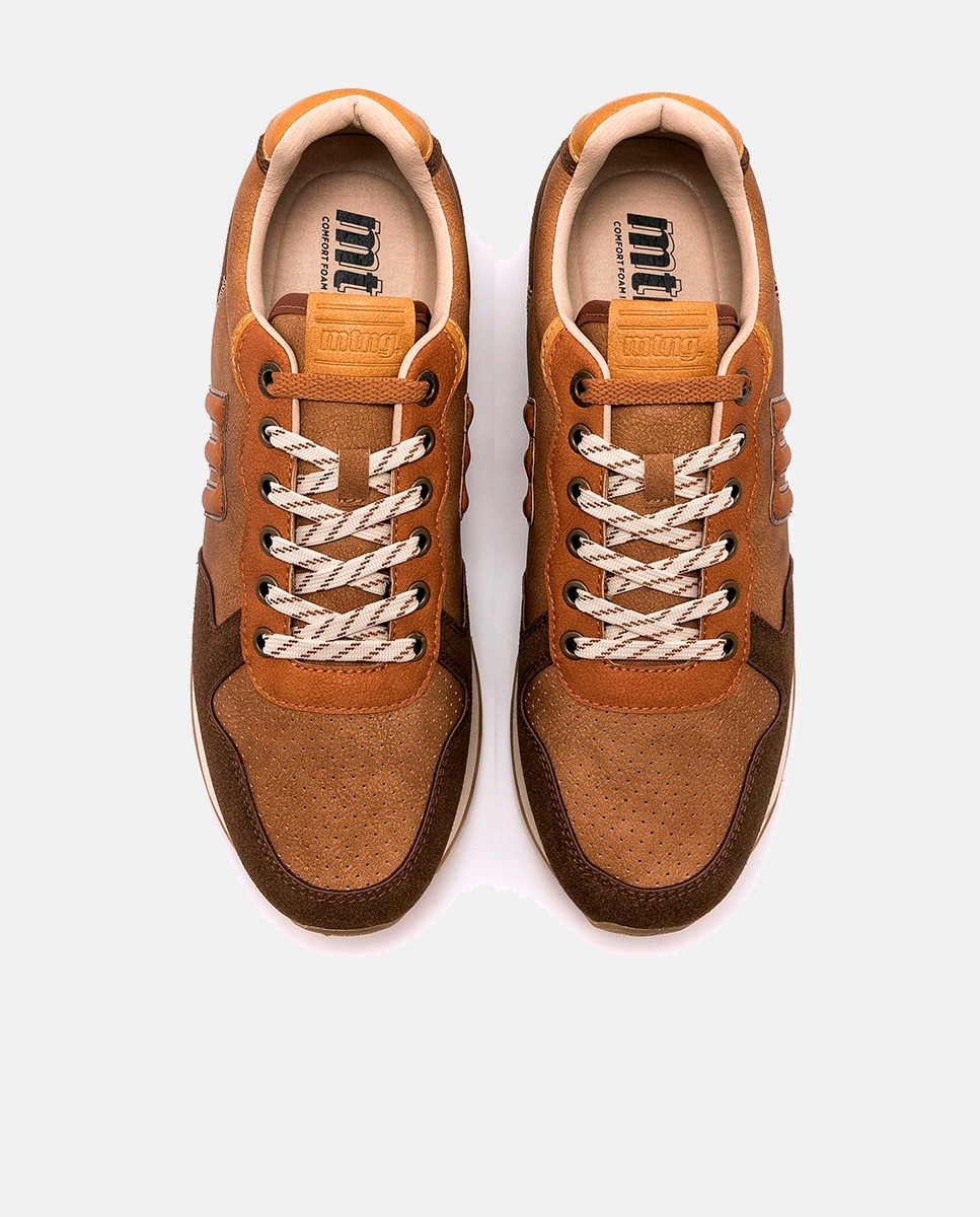 Sapatilhas Modelo Porland Estilo Retro Running Castanho-4