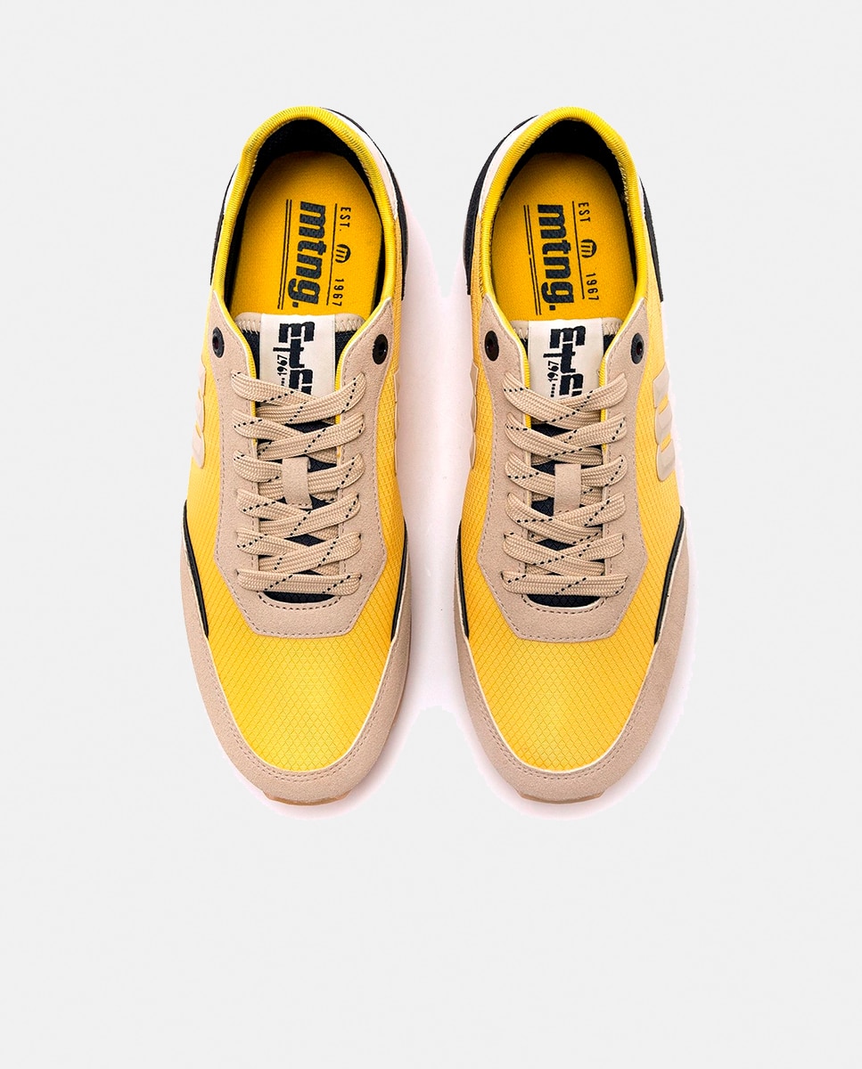 Sapatilhas Modelo Joggo de Estilo Retro Running Amarelo-3