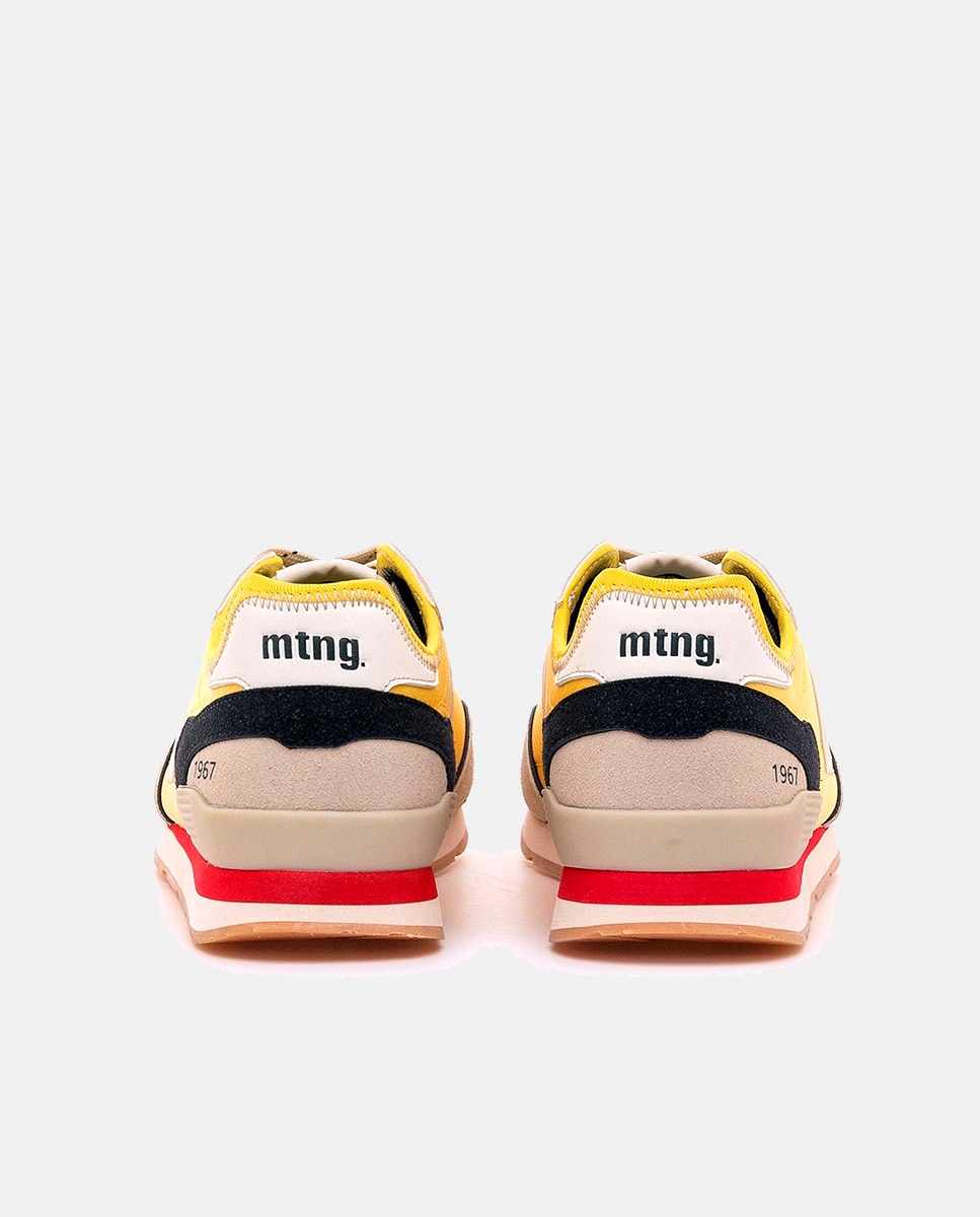 Sapatilhas Modelo Joggo de Estilo Retro Running Amarelo-4