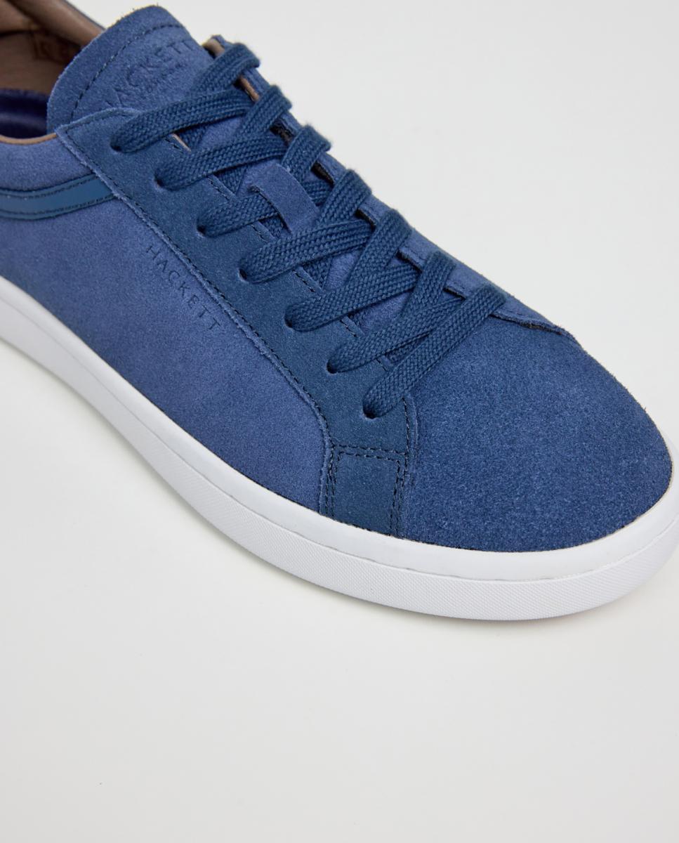 Sapatilhas Desportivas Beck Vibes de Camurça com Detalhes em Pele Azul-5