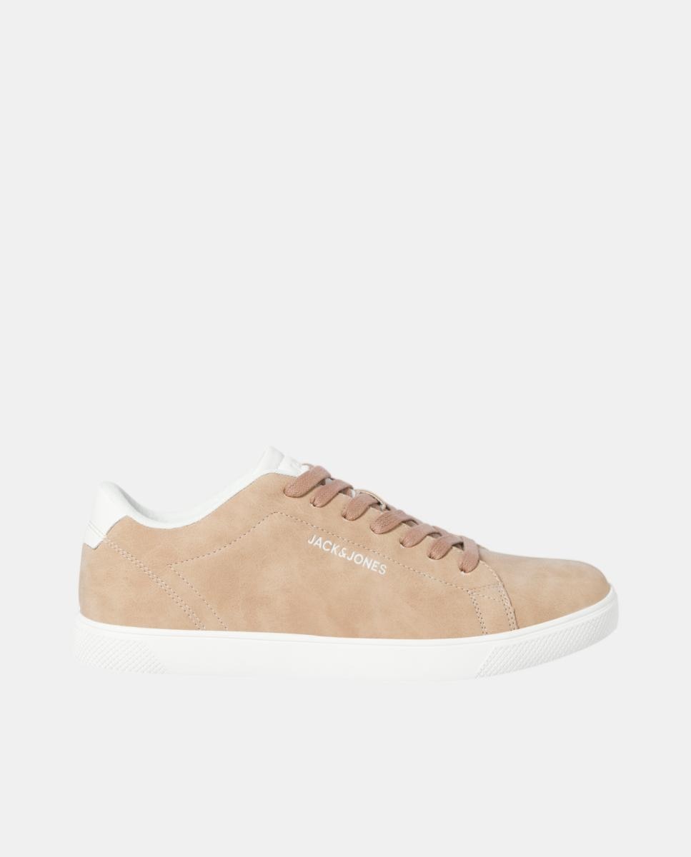 Sapatilhas Baixas com Efeito de Pele Castanho caramelo-1