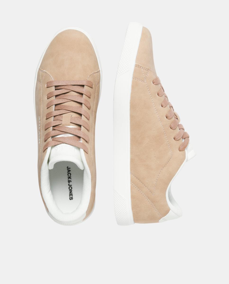 Sapatilhas Baixas com Efeito de Pele Castanho caramelo-2