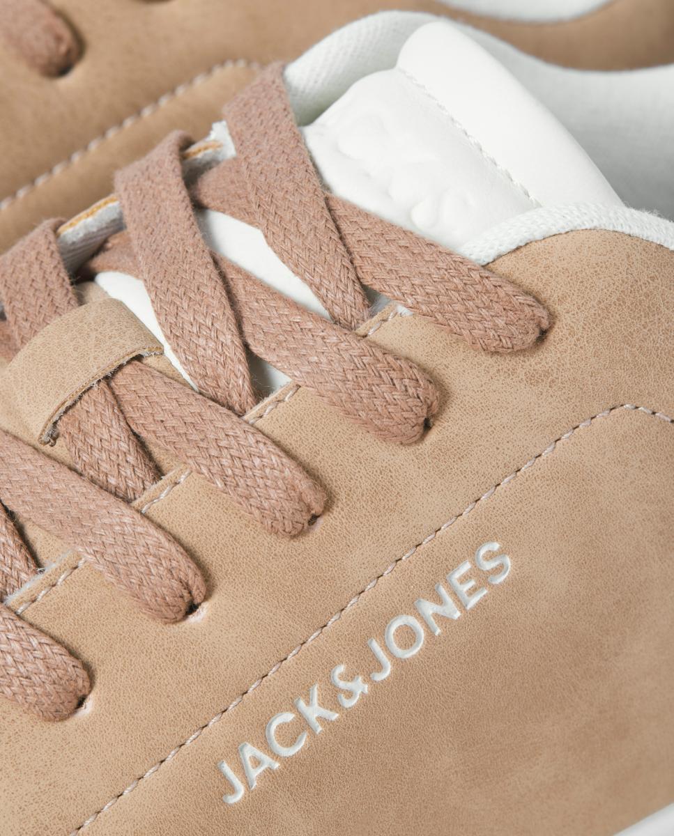 Sapatilhas Baixas com Efeito de Pele Castanho caramelo-4