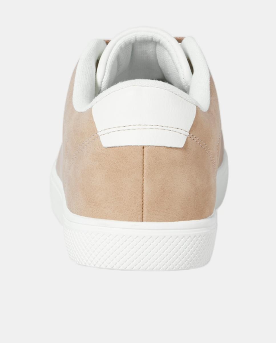 Sapatilhas Baixas com Efeito de Pele Castanho caramelo-6